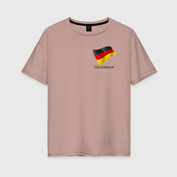 Женская футболка оверсайз Im German - motto