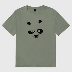 Футболка оверсайз женская Кунг фу панда силуэт, цвет: авокадо