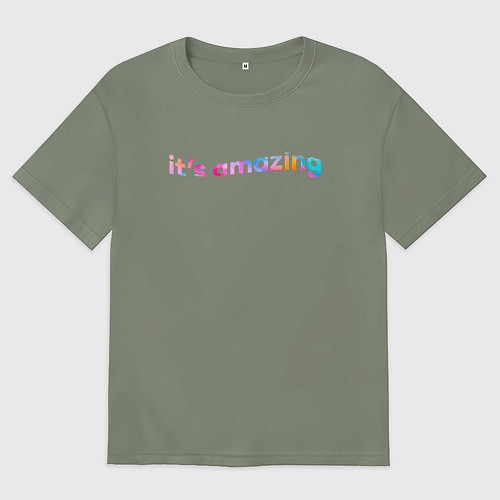 Женская футболка оверсайз Its amazing / Авокадо – фото 1