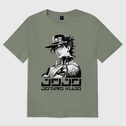 Футболка оверсайз женская Jotaro Kujo - jojo ai art, цвет: авокадо