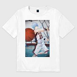 Футболка оверсайз женская Баскетбол Тэцуя Куроко, цвет: белый