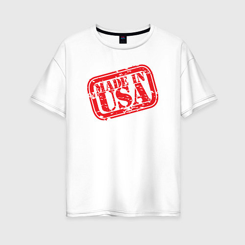 Женская футболка оверсайз Made in USA / Белый – фото 1
