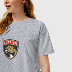 Футболка оверсайз женская Florida Panthers NHL, цвет: меланж — фото 2