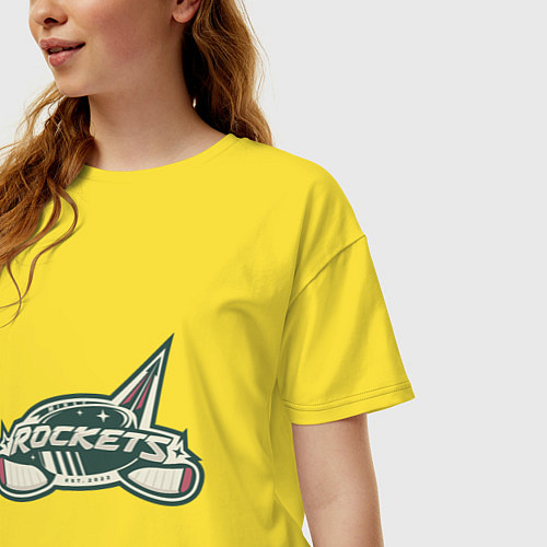 Женская футболка оверсайз Rockets Minsk Hockey 2023 / Желтый – фото 3