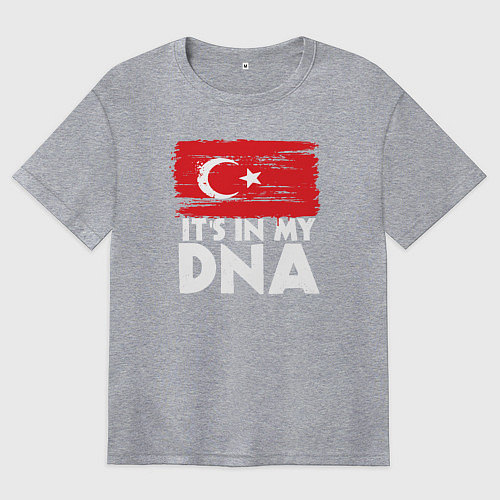 Женская футболка оверсайз Турция в ДНК / Меланж – фото 1
