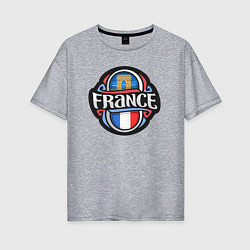 Женская футболка оверсайз Дух Франции
