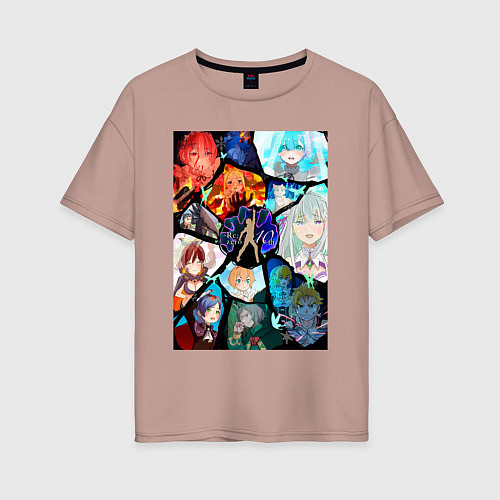 Женская футболка оверсайз Re:Zero Субару Нацуки / Пыльно-розовый – фото 1