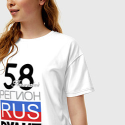 Футболка оверсайз женская 58 - Пензенская область, цвет: белый — фото 2