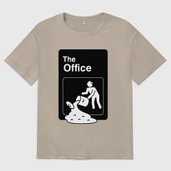 Футболка оверсайз женская Суп и офис, цвет: миндальный