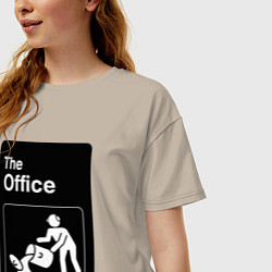 Футболка оверсайз женская Суп и офис, цвет: миндальный — фото 2