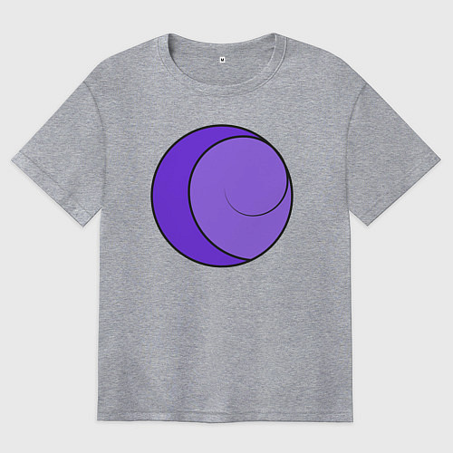 Женская футболка оверсайз Круг улитка / Меланж – фото 1