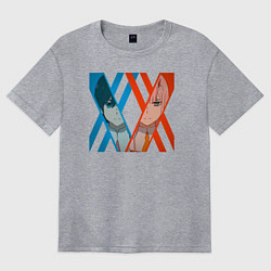 Футболка оверсайз женская Хиро Зеро Ту, цвет: меланж