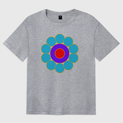 Женская футболка оверсайз Геометрия цветка