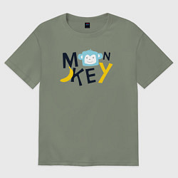 Женская футболка оверсайз Banana monkey