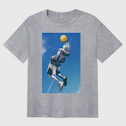 Футболка оверсайз женская Баскетбол Тэцуя Куроко арт, цвет: меланж