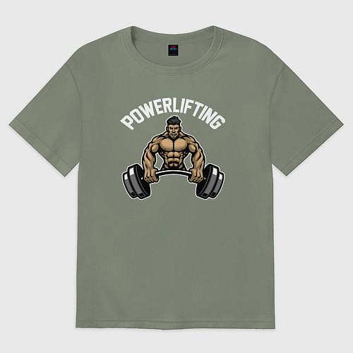 Женская футболка оверсайз Powerlifting gym / Авокадо – фото 1