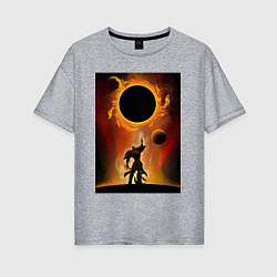 Женская футболка оверсайз Эсканор грех льва