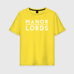 Женская футболка оверсайз Manor lords logo