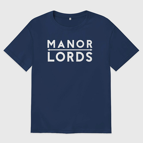 Женская футболка оверсайз Manor lords logo / Тёмно-синий – фото 1