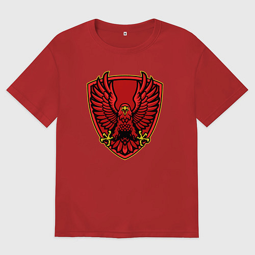 Женская футболка оверсайз Red hawk / Красный – фото 1