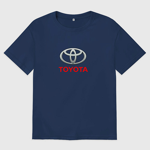 Женская футболка оверсайз Toyota brend auto / Тёмно-синий – фото 1