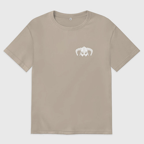 Женская футболка оверсайз Шлем довакина / Миндальный – фото 1