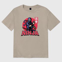 Женская футболка оверсайз Японский ниндзя