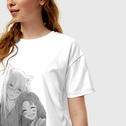 Футболка оверсайз женская Очень приятно Бог Томоэ, цвет: белый — фото 2