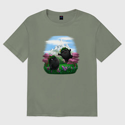 Футболка оверсайз женская Духи леса, цвет: авокадо