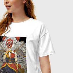 Футболка оверсайз женская Принцесса Мононоке Сан волчье дитя, цвет: белый — фото 2