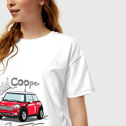 Футболка оверсайз женская Mini Cooper, цвет: белый — фото 2