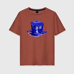 Женская футболка оверсайз Tardis ink