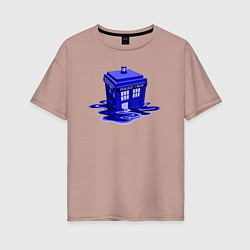 Футболка оверсайз женская Tardis ink, цвет: пыльно-розовый