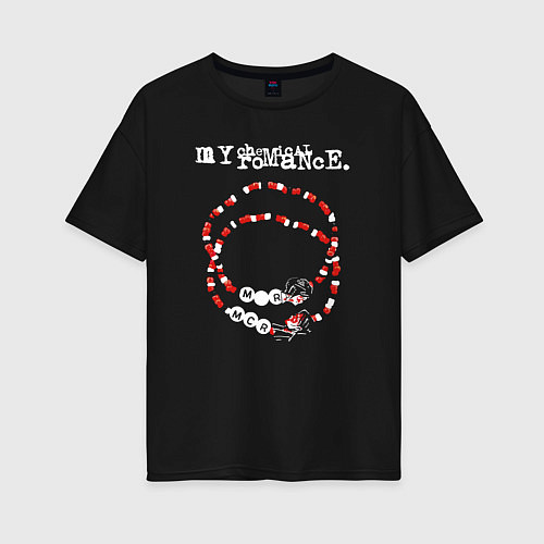 Женская футболка оверсайз My Chemical Romance rosary beads / Черный – фото 1