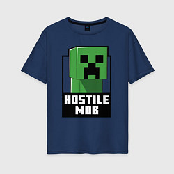 Женская футболка оверсайз Minecraft hostile mob