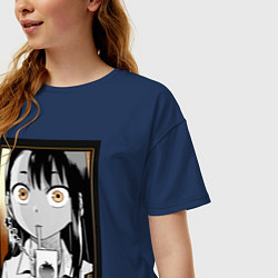 Футболка оверсайз женская Не издевайся Нагаторо Хаясэ, цвет: тёмно-синий — фото 2