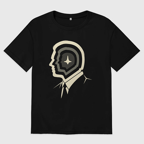 Женская футболка оверсайз Дикаприо - Начало / Черный – фото 1