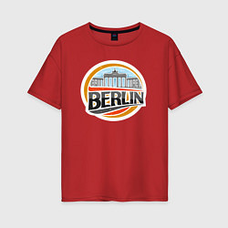 Футболка оверсайз женская Berlin, цвет: красный