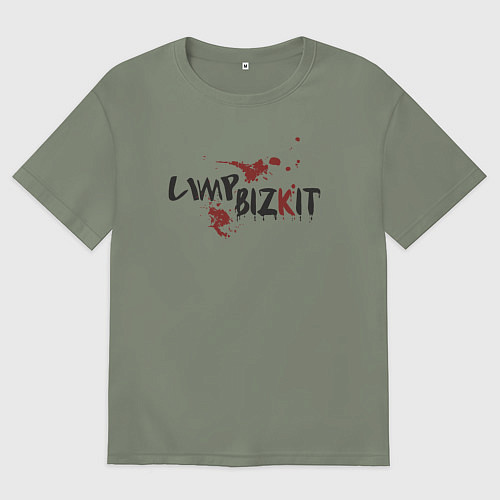 Женская футболка оверсайз Limp bizkit group / Авокадо – фото 1