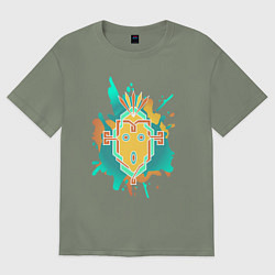 Женская футболка оверсайз Кричащая маска