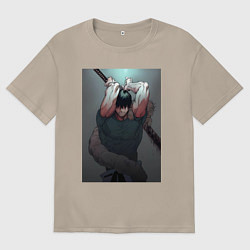 Женская футболка оверсайз Магическая битва Тодзи Фусигуро мечник