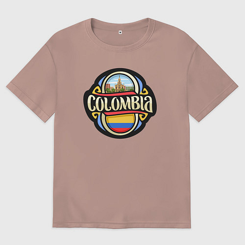 Женская футболка оверсайз Columbia / Пыльно-розовый – фото 1