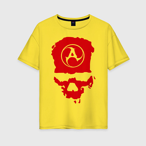 Женская футболка оверсайз Amatory Skull / Желтый – фото 1