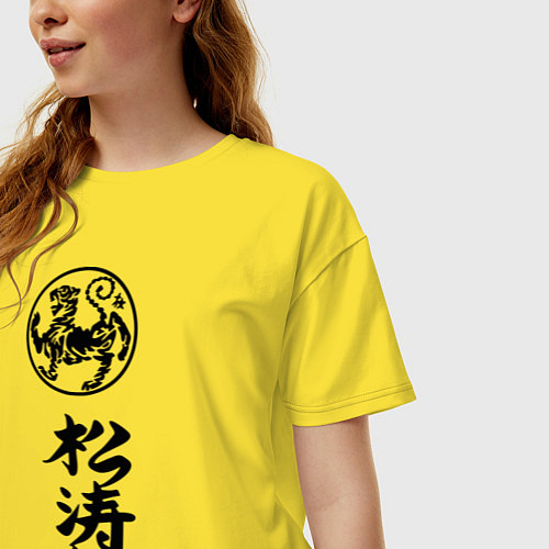 Женская футболка оверсайз Шотокан карате / Желтый – фото 3