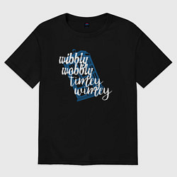 Футболка оверсайз женская Timey tardis, цвет: черный