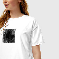 Футболка оверсайз женская Карандашные каракули, цвет: белый — фото 2