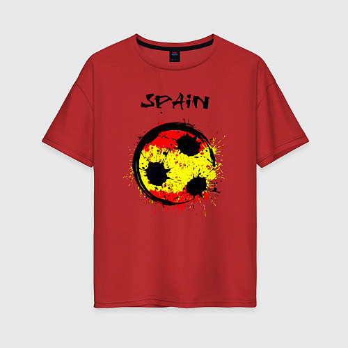 Женская футболка оверсайз Football Spain / Красный – фото 1