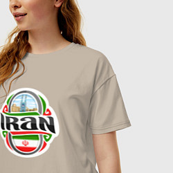 Футболка оверсайз женская Иран, цвет: миндальный — фото 2