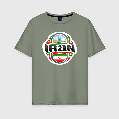 Женская футболка оверсайз Иран / Авокадо – фото 1