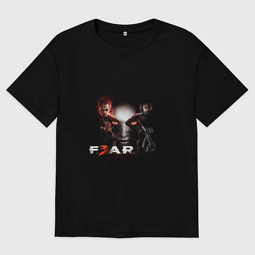Женская футболка оверсайз Игра Fear главные герои / Черный – фото 1